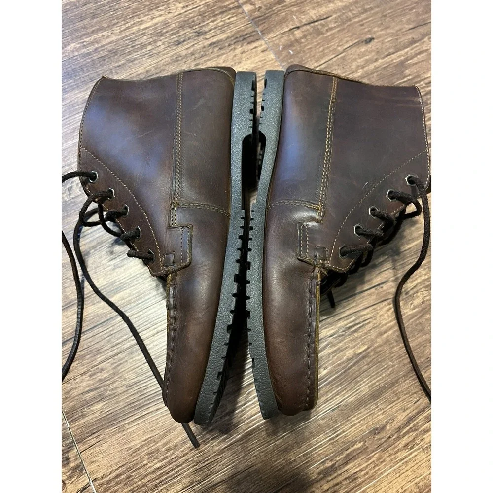 Oak Meadow Men's Ankle Boots Size 10‎ M All Leather Upper Brown Lace Up